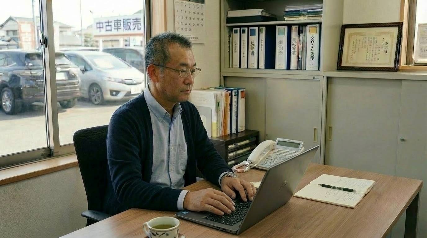 自社ローン滞納の督促書面を作成・送付している場面